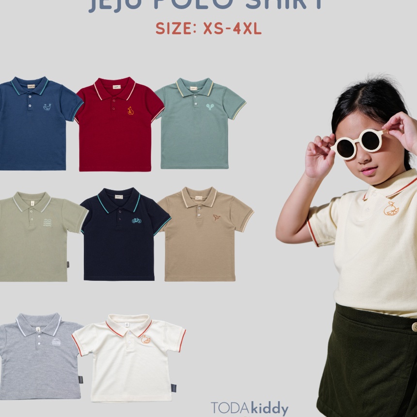 Hot TODA KIDDY  Jeju Polo Shirt  polo shirt anak lengan pendek  kemeja polo anak tangan pendek  polo
