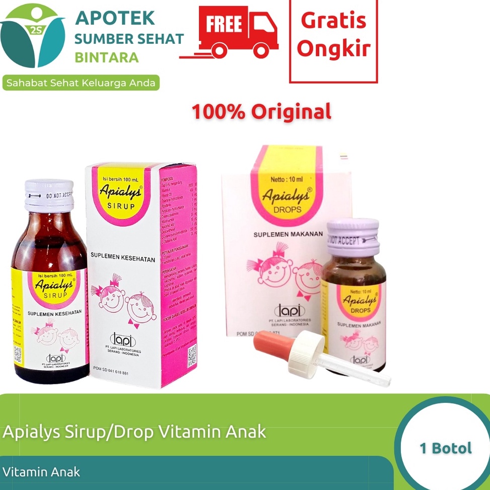 Best Seller GRATIS ONGKIR Apialys SirupDrop Multivitamin Anak 73