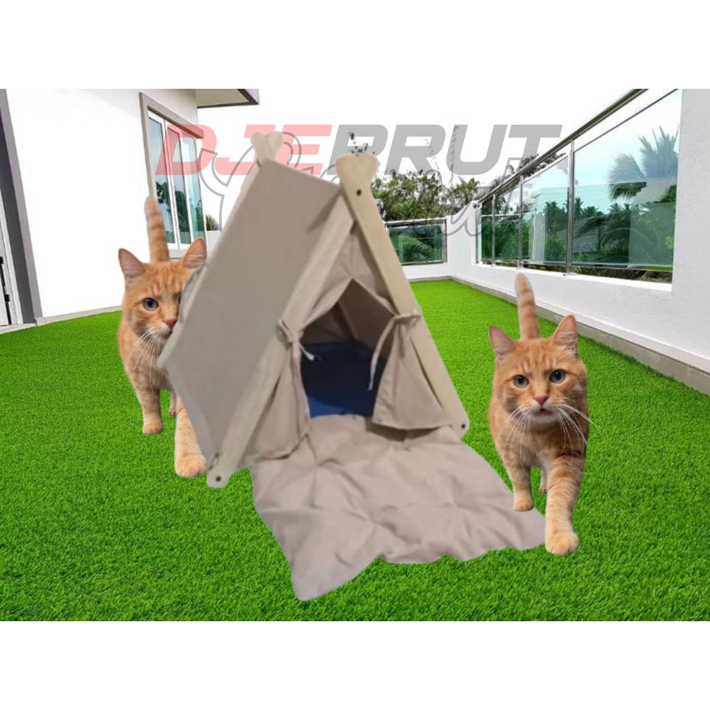 rumah kucing anjing tenda kucing anjing tenda kucing kayu