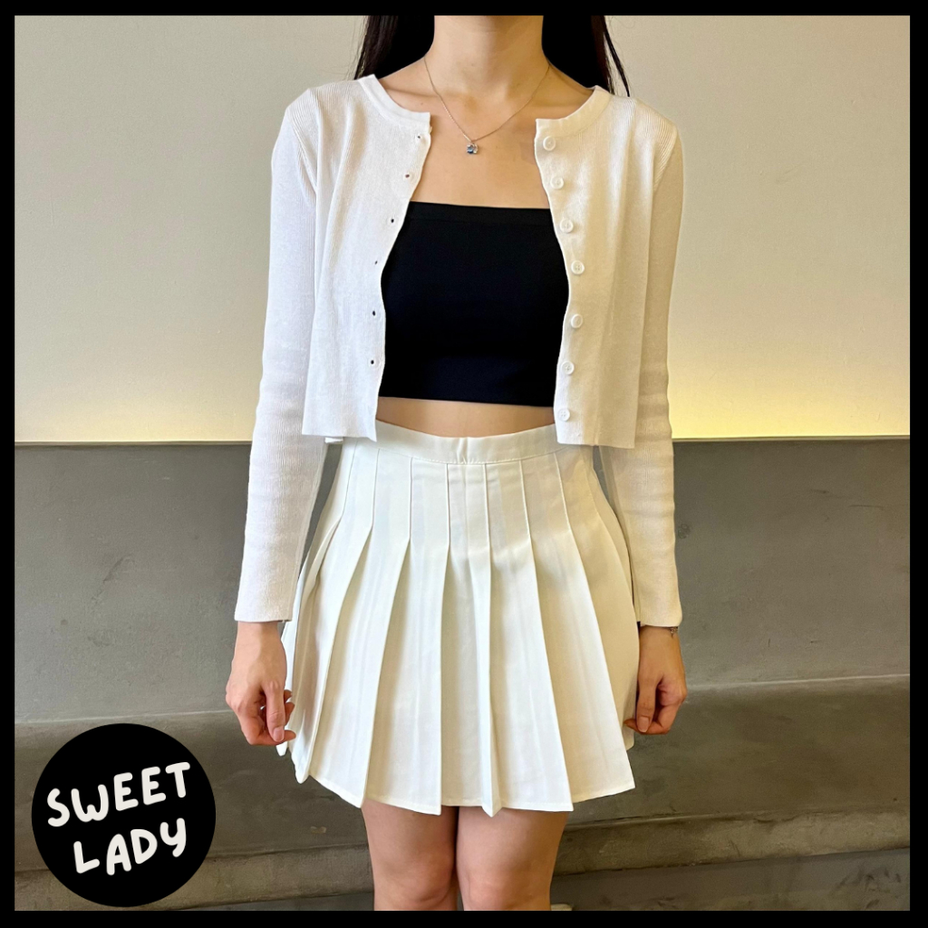 SWEETLADY AIKO Rok Pendek High Waist Rok Tennis Golf Mini Flare