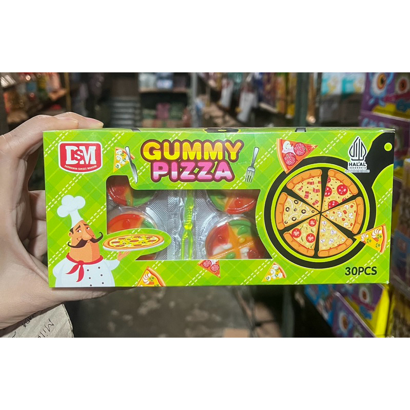 

PERMEN LUNAK GUMMY PIZZA ( isi 30pcs/box )