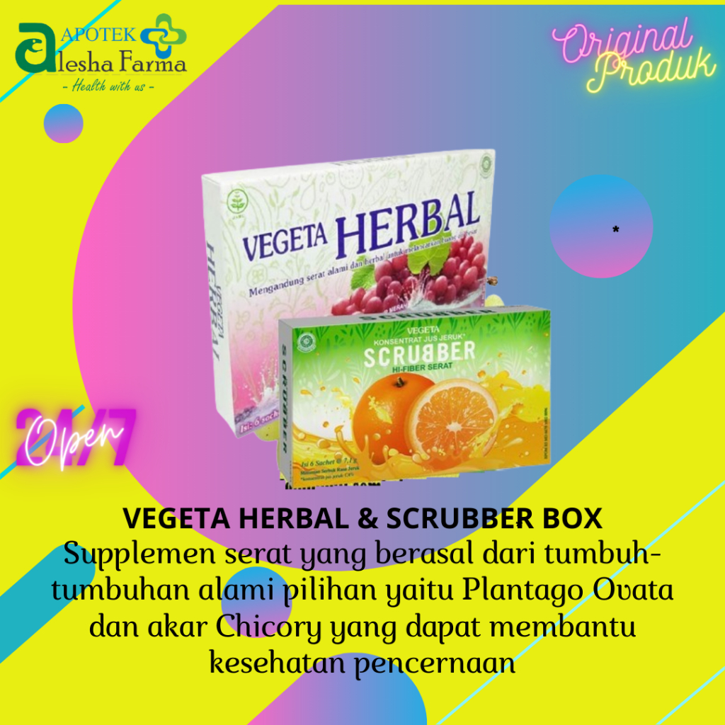 

❤Alesha❤ Vegeta Herbal Box 6 Sachet | Vegeta Jeruk Box 6 Sachet | Scrubber