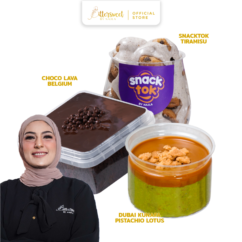 

[ Spesial Owner ] Dubai Kunafa Pistachio Lotus + Snacktok Tiramisu + Choco Lava Belgium
