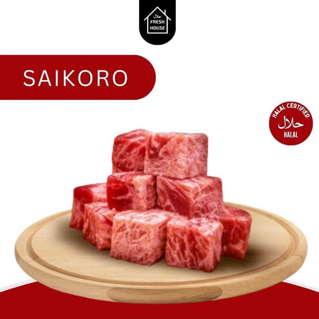 

BEEF SAIKORO REGULER /BEEF WAGYU CUBE STEAK / 500gr