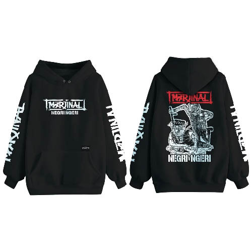 Marjinal Negri Ngeri Hoodie Jumper Fleece Cotton