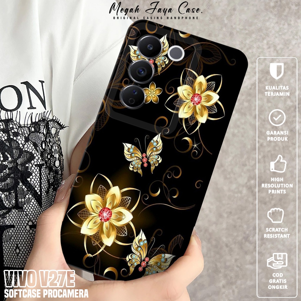 Case VIVO V27E - Softcase Hp VIVO V27E Motif KP - Casing Hp VIVO V27E - Softcase Pro Camera - Siliko