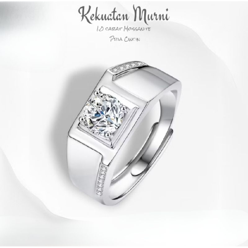 cincin pria moissanite berlian