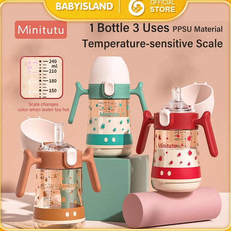 Segera Belanja 1 Cangkir 3 Botol Susu Bayi PPSU  Bayi Baru Lahir Feeding Bottle  Botol Minum Dot Ant