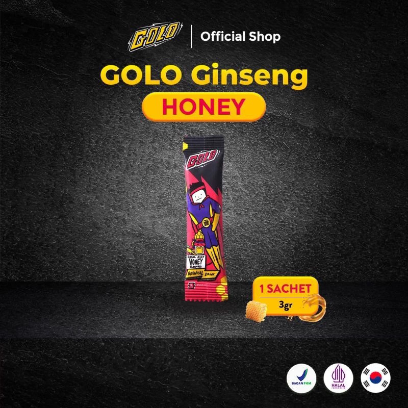 

GOLO Ginseng Botanical Drink Rasa Royal Jelly Honey Sachet & Box