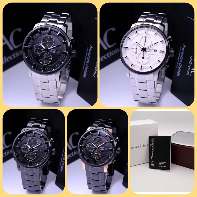 JAM TANGAN PRIA ALEXANDRE CHRISTIE AC 6323 MC / AC 6323 / 6323 ORIGINAL CHRONOGRAPH STAINLESS STEEL