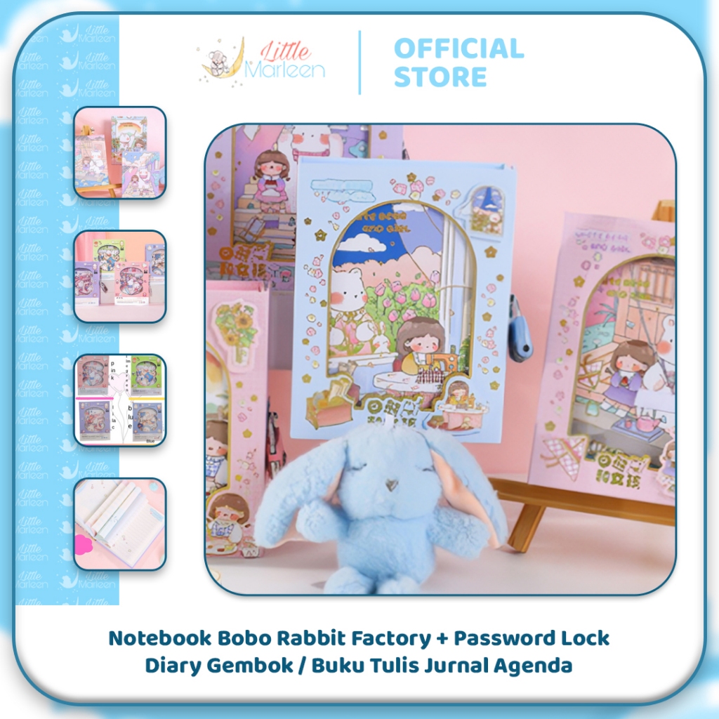 

Notebook Bobo Rabbit Factory + Password Lock / Diary Gembok / Buku Tulis Jurnal Agenda