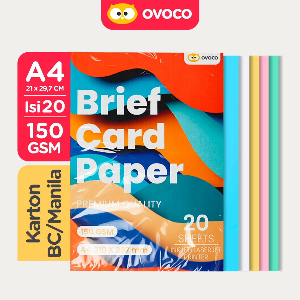

( ISI 10 & 20 ) karton BC Manilla 150gsm A4 ovoco