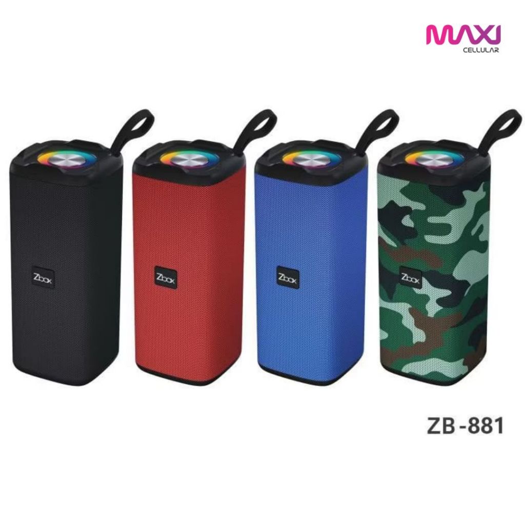 Speaker Bluetooth Portable Wireless Zbox ZB-881+LED Stereo Super Bass