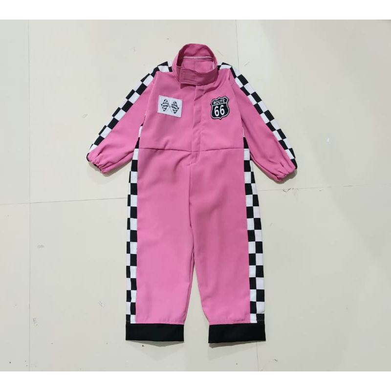 wearpack pembalap pink/wearpack pembalap anak perempuan/jumper pembalap/kostum pembalap anak perempu