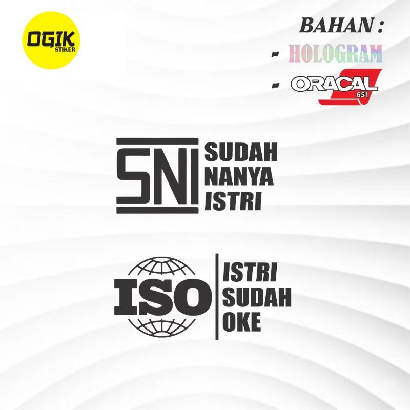 sticker cutting variasi SNI stiker ISO
