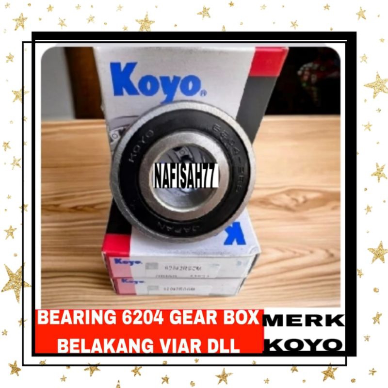 BEARING GARDAN BELAKANG 6204 VIAR 100CC 
VIAR 150CC
 VIAR 200CC 

BEARING GARDAN BELAKANG KAISAR 

B