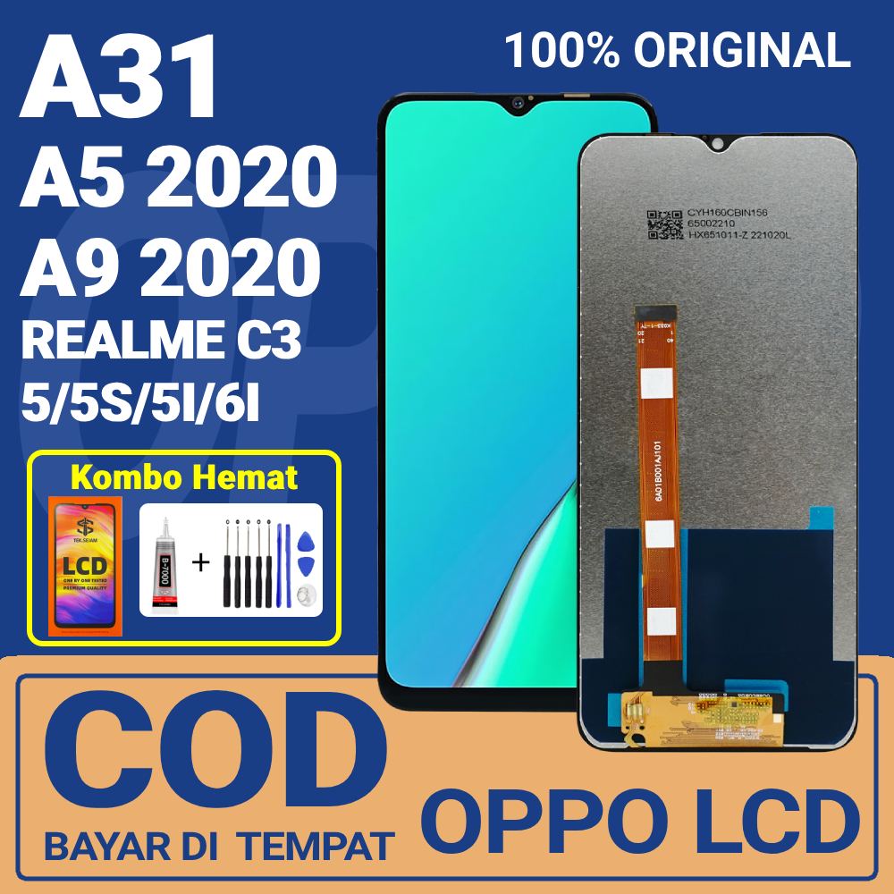 [ORIGINAL] LCD OPPO A31 A5 2020 A9 2020 REALME C3 5 5S 5I Layar TOUCHSCREEN HP Original 100% FULLSET