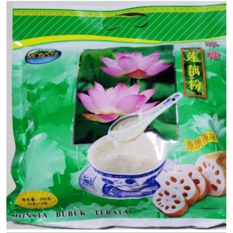 

Monsta minuman serbuk akar teratai BUBUK TERATAI LOTUS LINGGAO HUN 300GRAM sachet un...