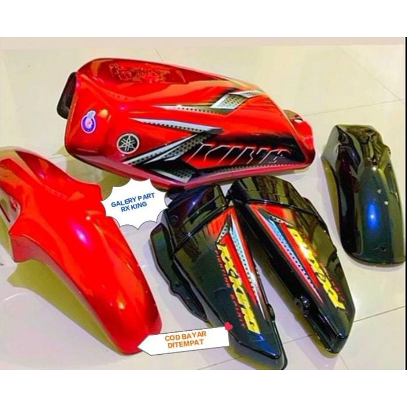 Bodi Tangki set RX King new peredam merah
