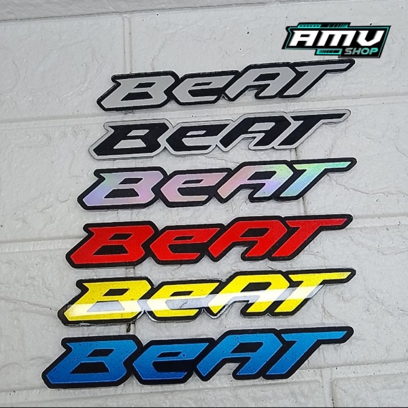 Emblem Honda beat timbul stiker tulisan Honda beat timbul