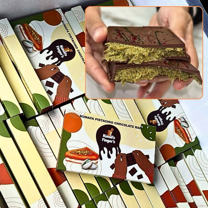 

Kunafa Pistachio Chocolate Bar KUNAFA FINGERS