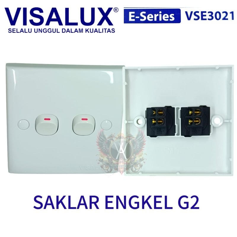Visalux saklar 2 tombol/saklar engkel Visalux G2