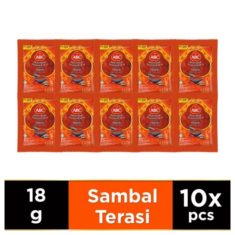 

ABC Sambal Terasi Nusantara 18gr - 1 pak isi 10 sachet