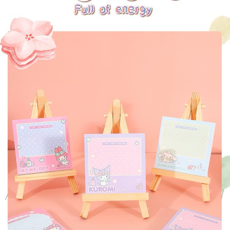 

Sanrio Sticky Notes Memo Pad Kertas Tempel Catatan Kuromi Cinnamoroll My Melodi Hello Kitty #t047