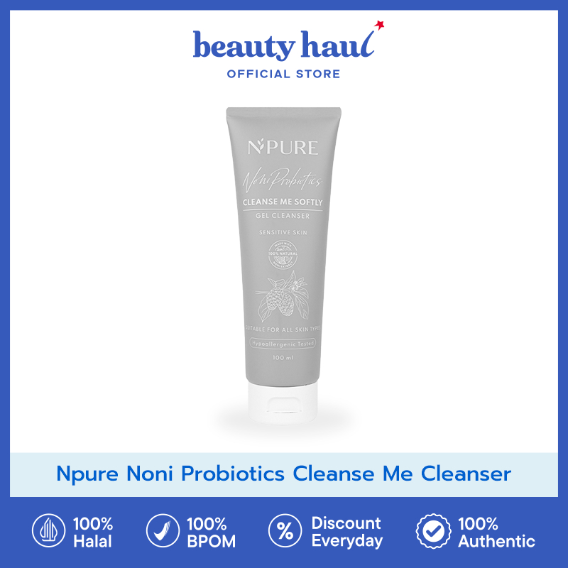 NPURE Noni Probiotics Cleanse Me Softly Gel Cleanser - NPURE Gel Cleanser, Facial Wash Gentle, Pembe