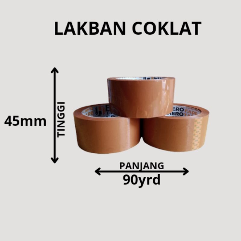 

LAKBAN COKLAT 45mm X 90yrd