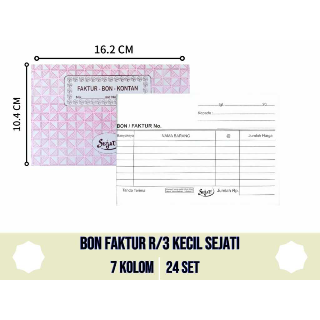 

Bon Faktur Kecil Rangkap 3 Ply Bon Faktur SEJATI Kecil - 1 Lsn