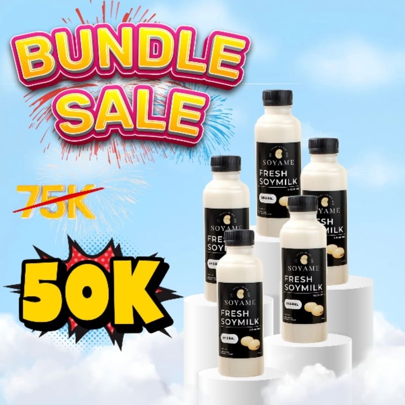 

PROMO BUNDLE 5 Bottle Susu Kacang Kedelai/Soymilk ORIGINAL (Gula Terpisah) - 250ml