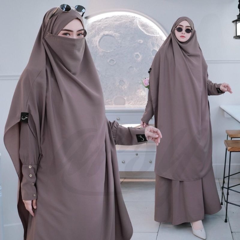 GAMIS UMROH RUMAYSHA SET SYARI BY ARSY HIJAB ORIGINAL