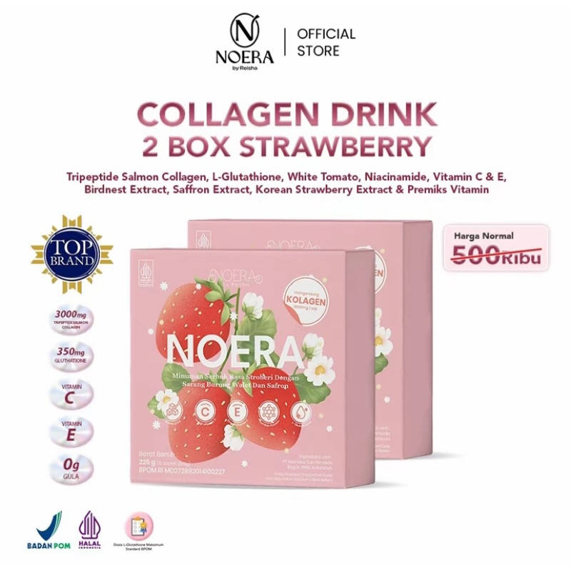 Noera Collagen Drink With Birdnest and Saffron Extract NEW FORMULA | Minuman Pencerah Kulit with L-G
