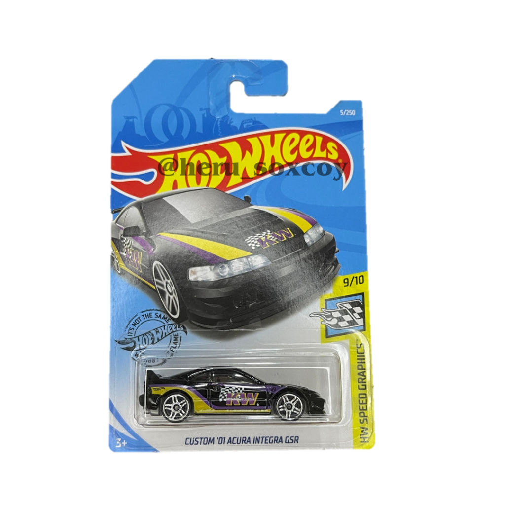 SB - HOTWHEELS HOT WHEELS CUSTOM 01 ACURA INTEGRA GSR HITAM
