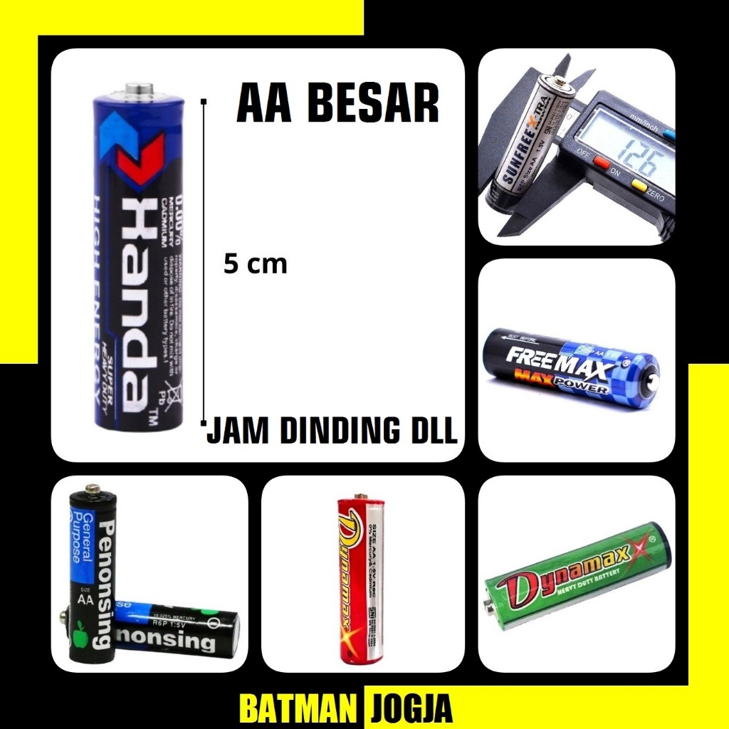 BATERAI STANDAR aa aaa a2 a3 besar kecil batre batu battery batre batu batere 1.5v 1.5 volt  sekali 