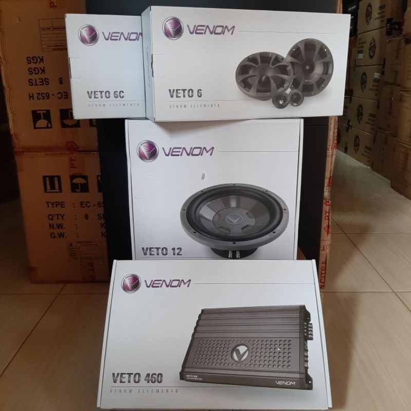 PAKET AUDIO VENOM VETO PAKET VENOM POWER VENOM VETO 460 + SUBWOOFER VENOM VETO 12 + SPLIT VENOM VETO