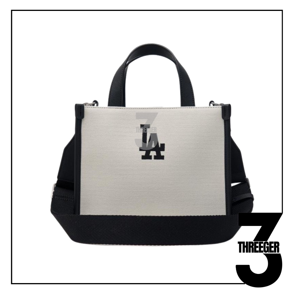 MLB Varsity LA Los Angeles Dodgers Tote Bag Cream Original