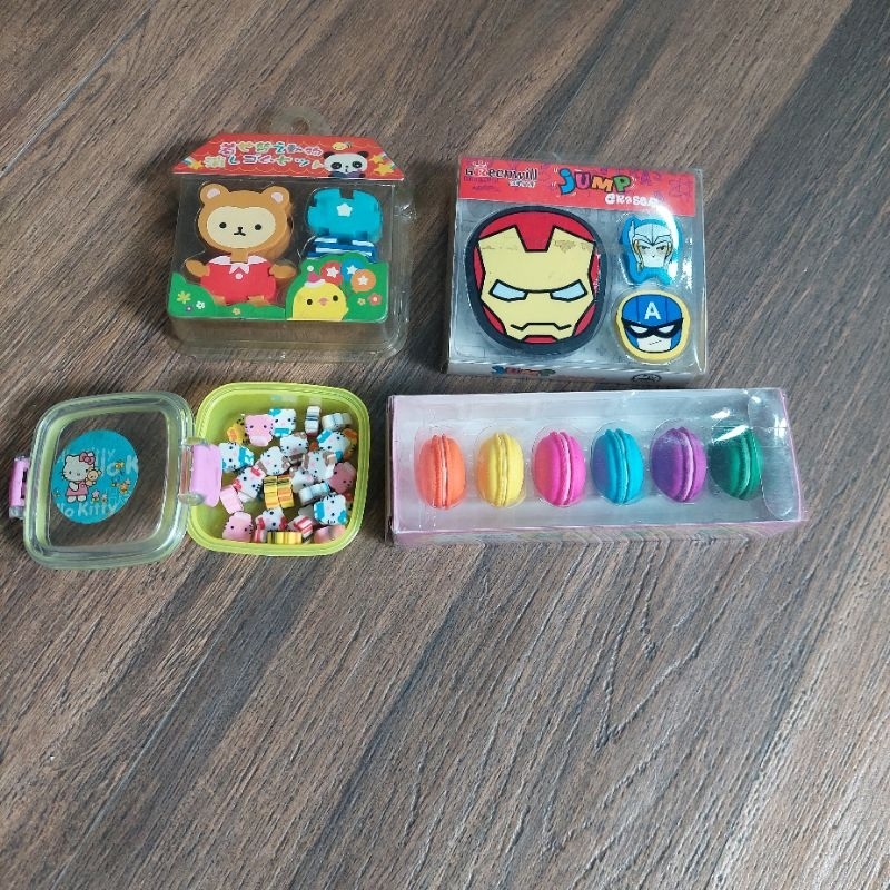 

PENGHAPUS ERASER FANCY UNIK KOLEKSI MACAROON MARVEL AVENGERS HELLO KITTY PUZZLE BEAR