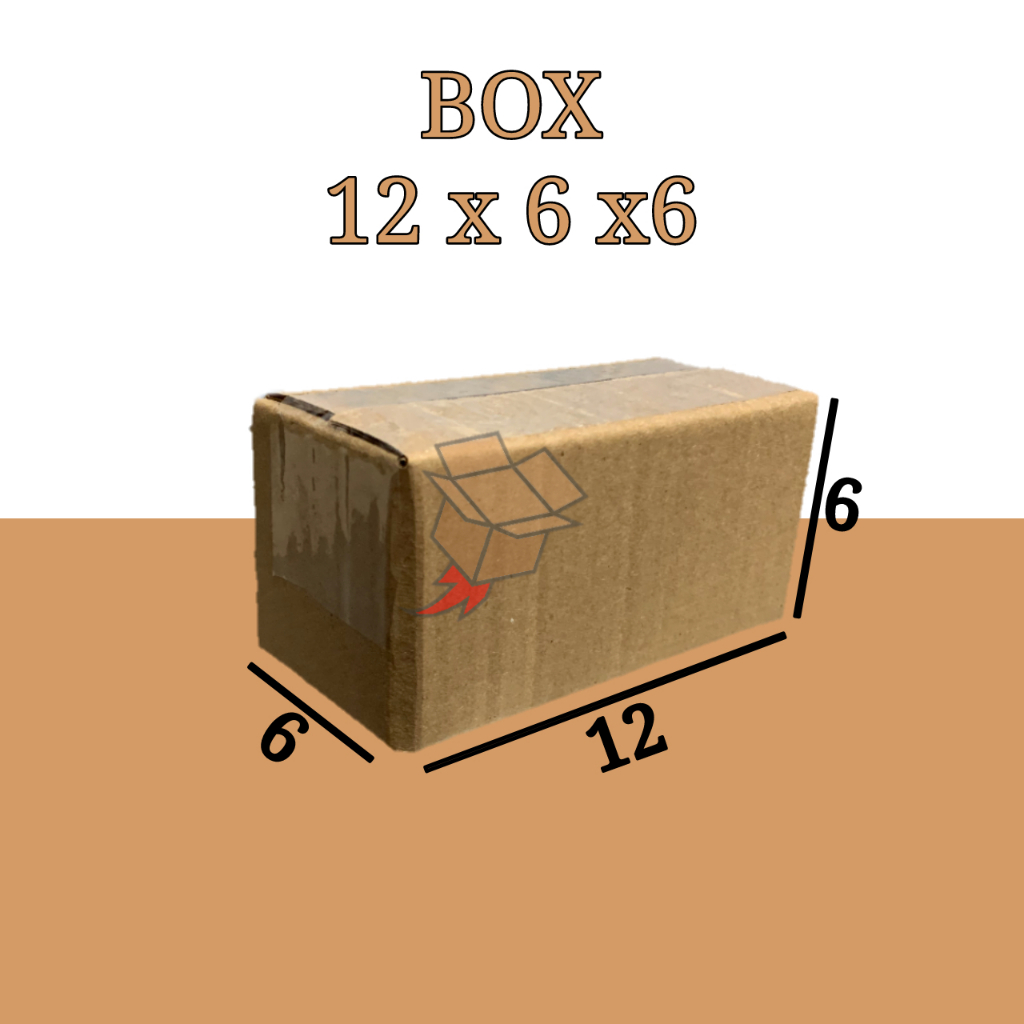 

Kardus Polos Karton Box Coklat DieCut 12x6x6