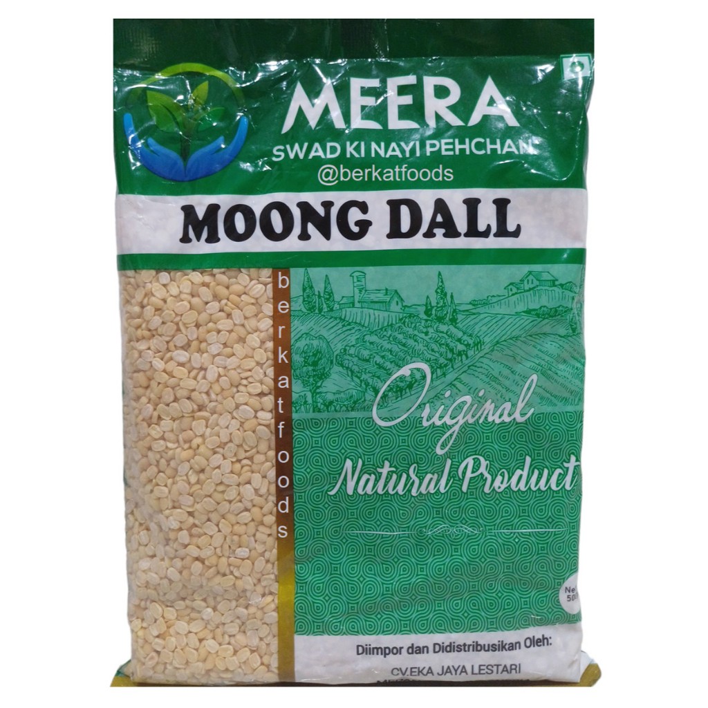 

Moong Dal Meera 1Kg / Dhal / Daal / Dall Split Mung Lentil Yellow Kacang Kupas 1 kg