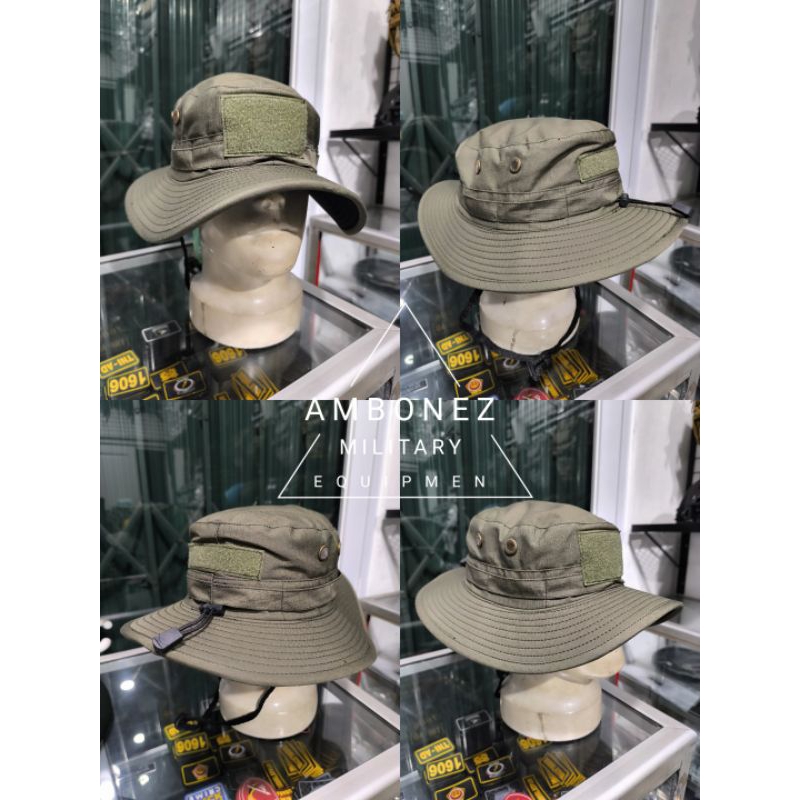 TOPI RIMBA BRIMOB / TOPI RIMBA HIJAU OLIVE / TOPI RIMBA KAWAT
