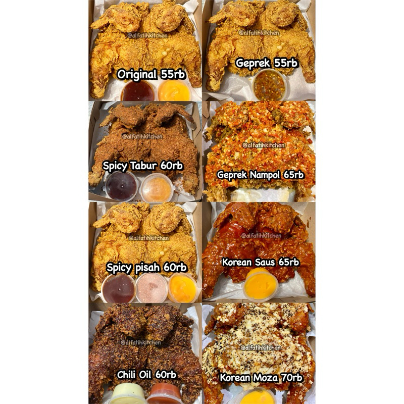 

Ayam 1 Ekor ala Richese Berat ayam 800-900gr