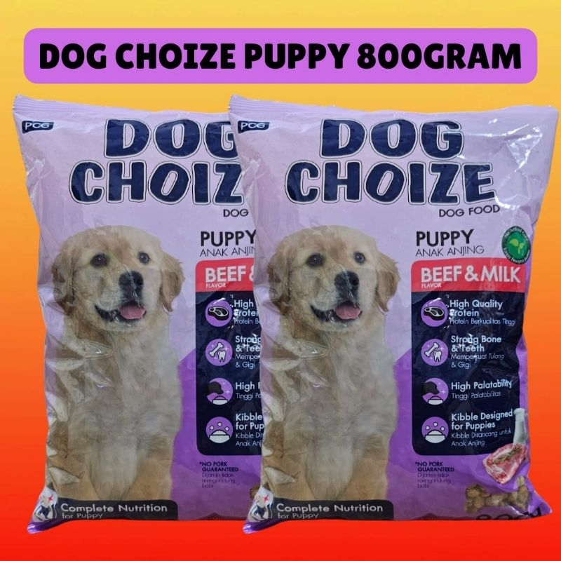 DOG CHOIZE PUPPY BEEF & MILK 800GRAM MAKANAN ANJING DOG CHOIZE PUPPY DAGING SAPI DAN SUSU DOG CHOIZE