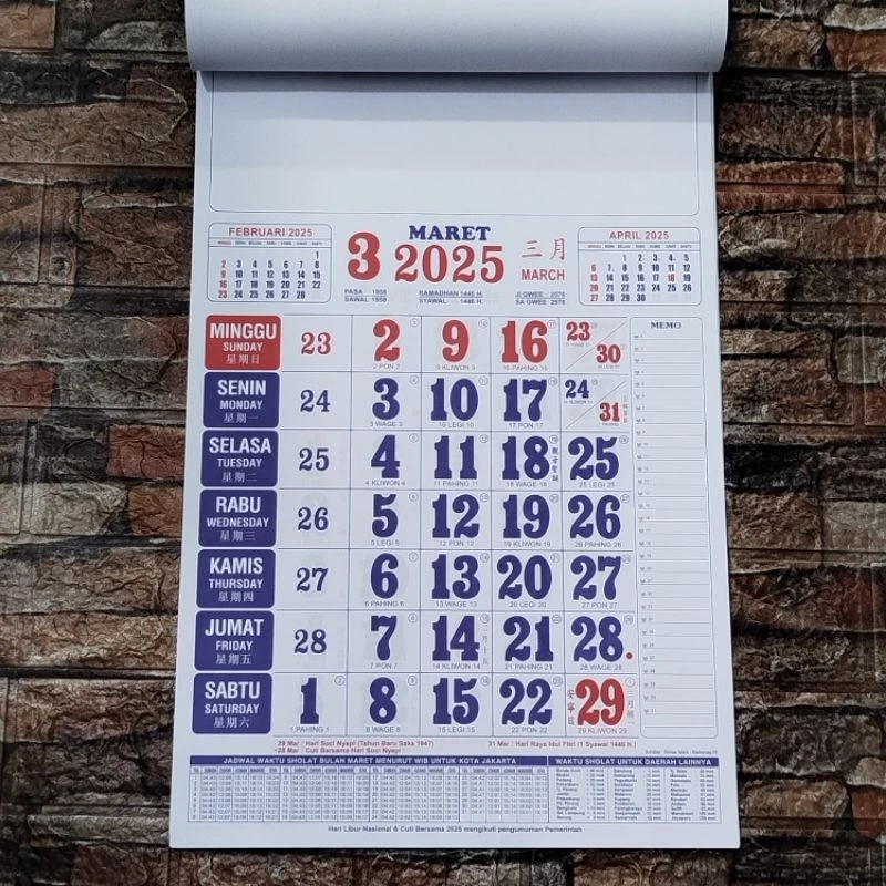 

Kalender Dinding Besar Year Day Wall Calendar