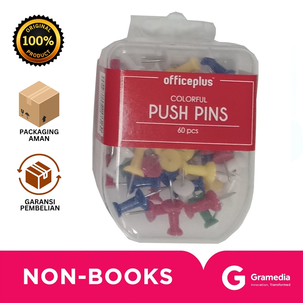 

Gramedia Bali - OFFICE-P PUSH PIN COLOR 60PCS OP-PP60COL