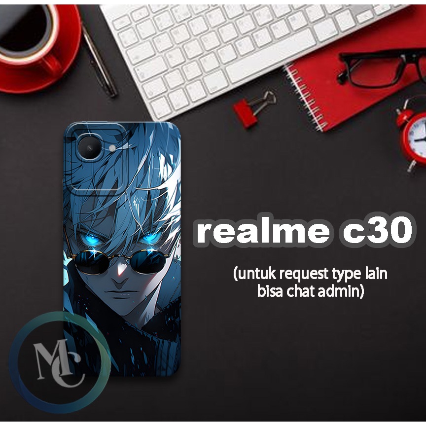 CC8/ Softcase karet lentur untuk realme c30/Motif karakter anime jujutsu kaisen/case realme c30/kesi