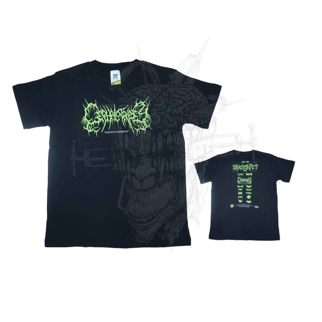 Kids T-Shirt - Cephalotripsy - Splater Pit 3 - Green Logo