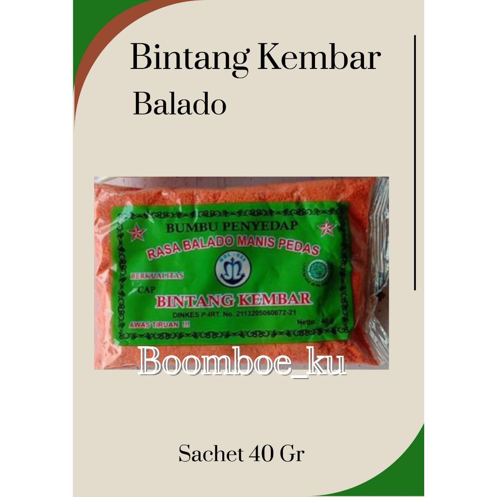 

Bintang Kembar Bumbu Tabur Rasa Balado kemasan 40gr