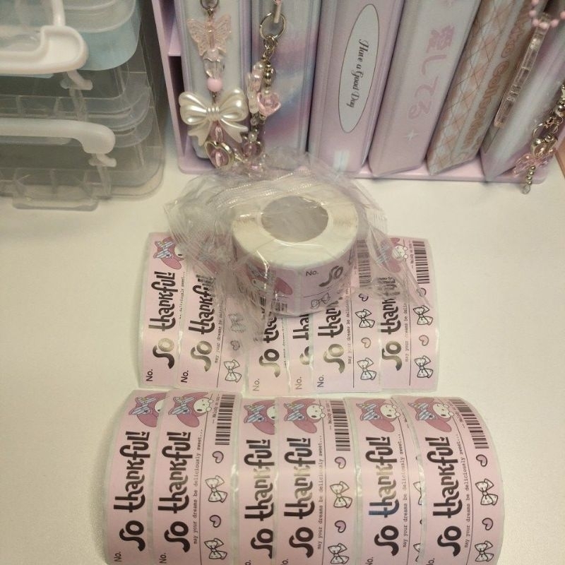 

stiker roll thankyou isi 120pcs